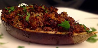 Gefüllte Aubergine