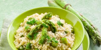 Spargelrisotto mit Safran