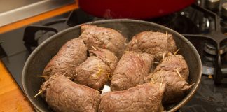 Schweineschnitzel mit Topfen-Kartoffel-Fülle