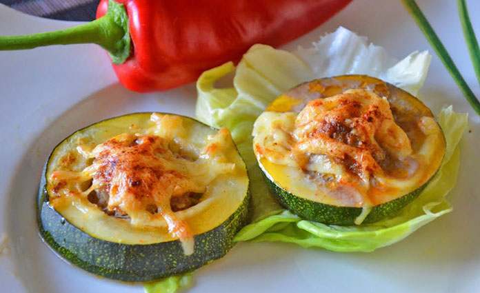 Gefüllte Zucchini Kreise