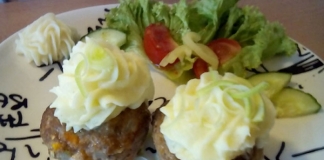 Hackfleisch Muffins mit Kartoffel Topping