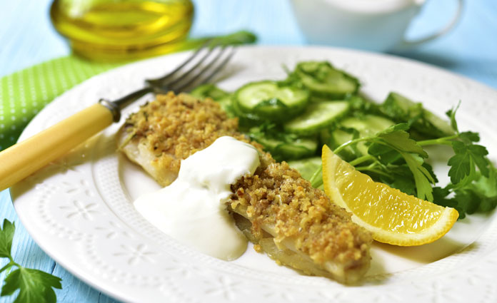 Kabeljaufilet mit Kartoffelkruste